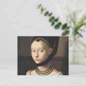 Portrait eines jungen Mädchens - Petrus Christus Postkarte (Stehend Vorderseite)
