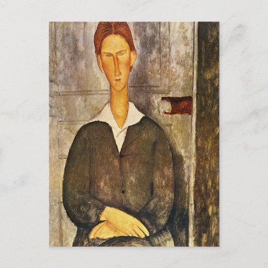 Portrait eines jungen Mannes - Amedeo Modigliani Postkarte (Vorderseite)