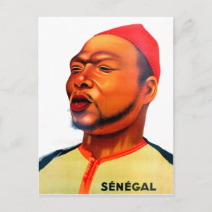 Portrait eines jungen Mannes aus Senegal, Afrika Postkarte