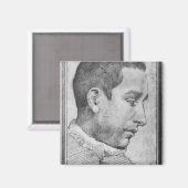 Portrait eines jungen Mannes Magnet (Vorderseite/Rückseite)