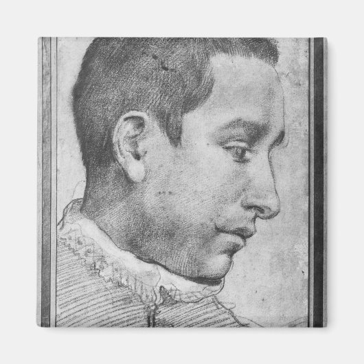 Portrait eines jungen Mannes Magnet (Vorne)