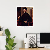 Portrait eines jungen Mannes mit Buch Poster (Heimbüro)