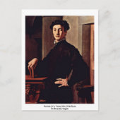 Portrait eines jungen Mannes mit Buch Postkarte (Vorderseite)