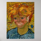Portrait eines jungen Mannes mit Cornflower, Van G Poster (Vorne)