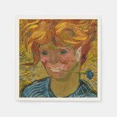 Portrait eines jungen Mannes mit Cornflower, Van G Serviette (Vorderseite)