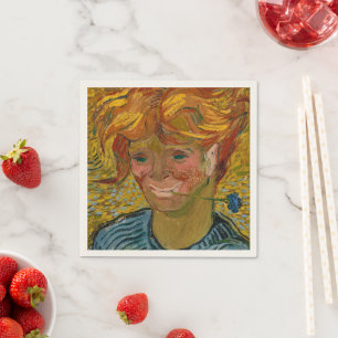 Portrait eines jungen Mannes mit Cornflower, Van G Serviette
