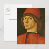 Portrait eines jungen Mannes Postkarte (Vorne/Hinten)
