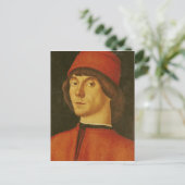 Portrait eines jungen Mannes Postkarte (Stehend Vorderseite)