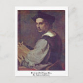 Portrait eines jungen Mannes von Andrea del Sarto Postkarte (Vorderseite)