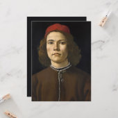 Portrait eines jungen Mannes (von Botticelli) Karte (Vorderseite/Rückseite Beispiel)