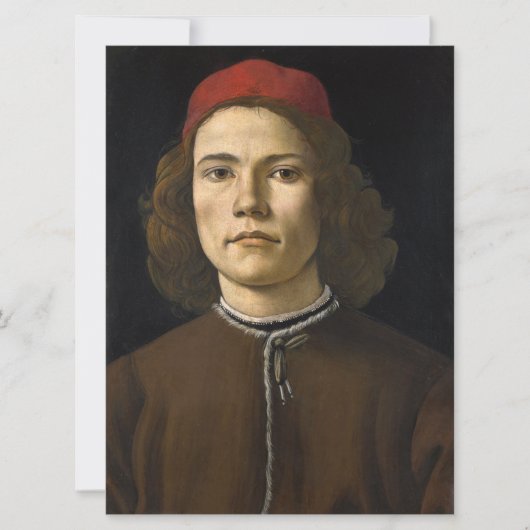 Portrait eines jungen Mannes (von Botticelli) Karte (Vorderseite)