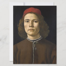Portrait eines jungen Mannes (von Botticelli) Karte