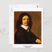 Portrait eines jungen Mannes von Hals Frans Postkarte (Vorne/Hinten)