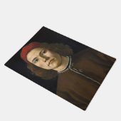 Portrait eines jungen Mannes (von Sandro Botticell Fußmatte (Schrägansicht)