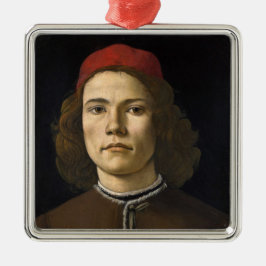 Portrait eines jungen Mannes (von Sandro Botticell Ornament Aus Metall