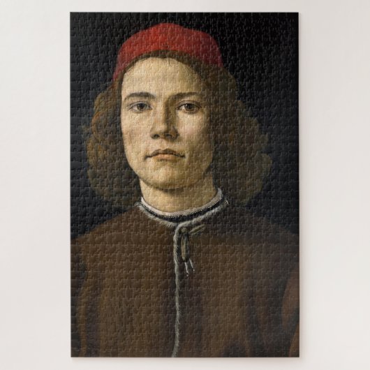 Portrait eines jungen Mannes (von Sandro Botticell Puzzle (Vertikal)