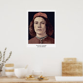 Portrait eines jungen Mannes von Sandro Botticelli Poster (Küche)