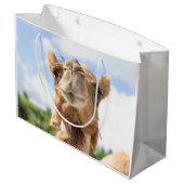 Portrait eines Kamels Große Geschenktüte (Rückseite Schrägansicht)