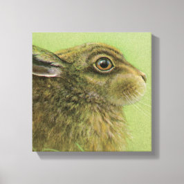 Portrait eines Kaninchenweidedrucks aus gegossenen Leinwanddruck