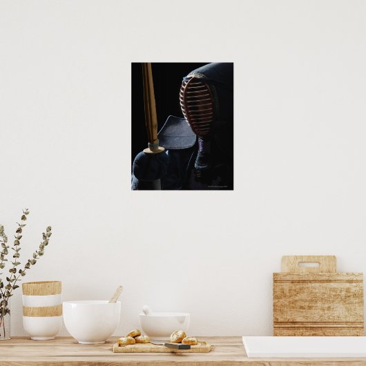 Portrait eines Kendo Fencer 6 Poster (Küche)