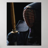 Portrait eines Kendo Fencer 6 Poster (Vorne)