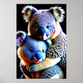 Portrait eines Koala-Kindes und einer Mutter | Art Poster (Vorne)