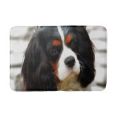 Portrait eines Königs Charles Cavalier Spaniel Badematte (Vorderseite)