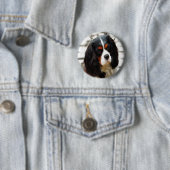 Portrait eines Königs Charles Cavalier Spaniel Button (Beispiel)