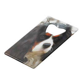 Portrait eines Königs Charles Cavalier Spaniel Geldbeutel Flaschenöffner