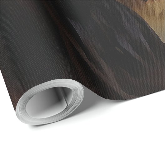 Portrait eines Königs Charles Cavalier Spaniel Geschenkpapier (Rolleneckpunkt)