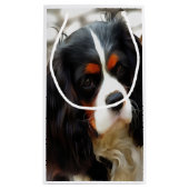 Portrait eines Königs Charles Cavalier Spaniel Kleine Geschenktüte (Rückseite)