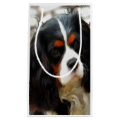 Portrait eines Königs Charles Cavalier Spaniel Kleine Geschenktüte (Vorderseite)