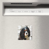 Portrait eines Königs Charles Cavalier Spaniel Magnet (In Situ (Geschirrspüler))