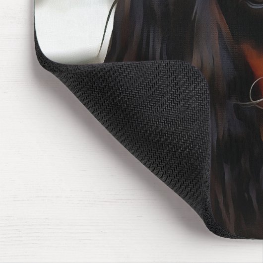 Portrait eines Königs Charles Cavalier Spaniel Mousepad (Ecke)