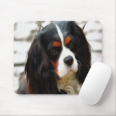 Portrait eines Königs Charles Cavalier Spaniel Mousepad (Mit Mouse)