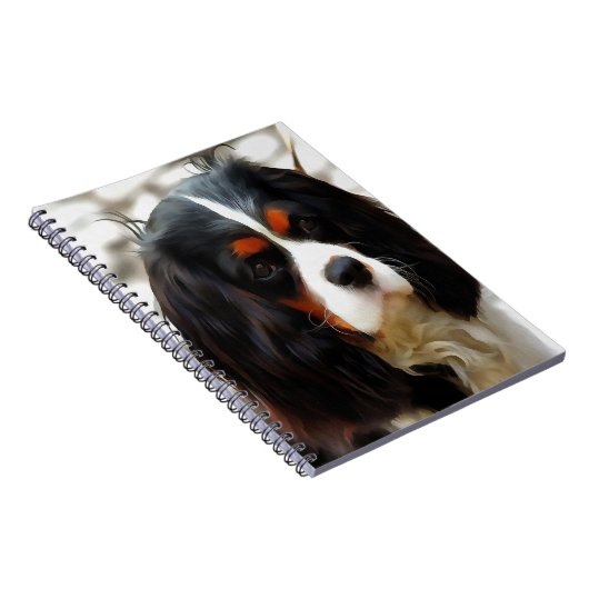 Portrait eines Königs Charles Cavalier Spaniel Notizblock (Rechte Seite)