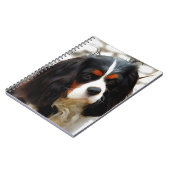 Portrait eines Königs Charles Cavalier Spaniel Notizblock (Linke Seite)