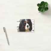 Portrait eines Königs Charles Cavalier Spaniel Post-it Klebezettel (Büro)
