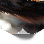 Portrait eines Königs Charles Cavalier Spaniel Poster (Ecke)