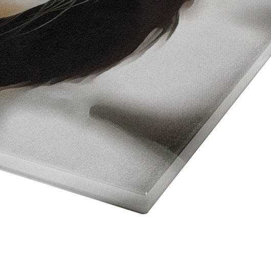 Portrait eines Königs Charles Cavalier Spaniel Schneidebrett (Ecke)