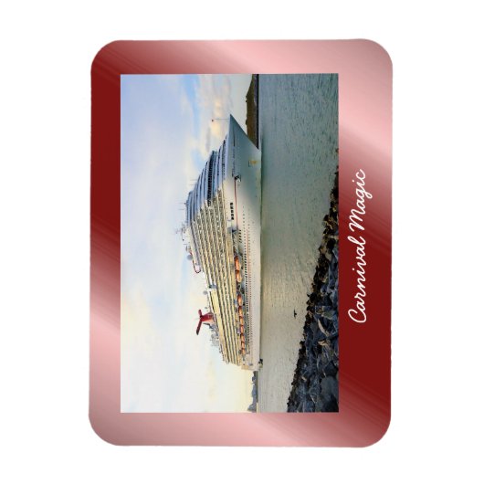 Portrait eines Kreuzfahrtschiffs Magnet (Vertikal)