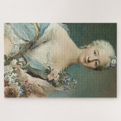 PORTRAIT EINES LADY MIT BLUME PUZZLE (Horizontal)