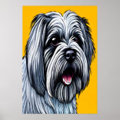 Portrait eines Lhasa Apso | AI Art Poster (Vorne)