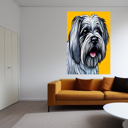Portrait eines Lhasa Apso | AI Art Poster