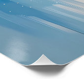Portrait eines Löwen - Blautöne Poster (Ecke)