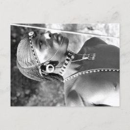 Portrait eines Maasai-Kriegers Postkarte