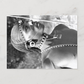 Portrait eines Maasai-Kriegers Postkarte