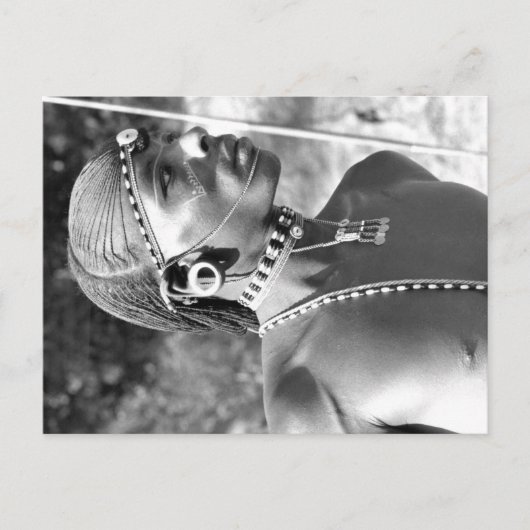 Portrait eines Maasai-Kriegers Postkarte (Vorderseite)