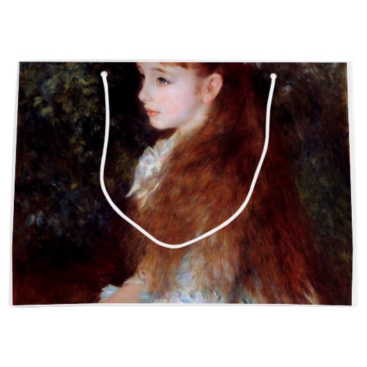 Portrait eines Mädchens mit blauem Band, Renoir Große Geschenktüte (Vorderseite)