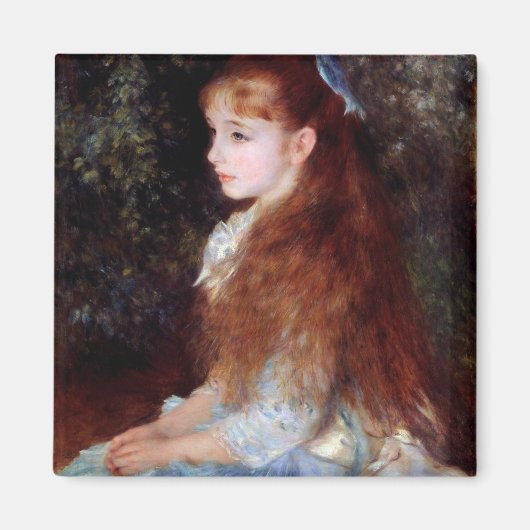 Portrait eines Mädchens mit blauem Band, Renoir Magnet (Vorne)